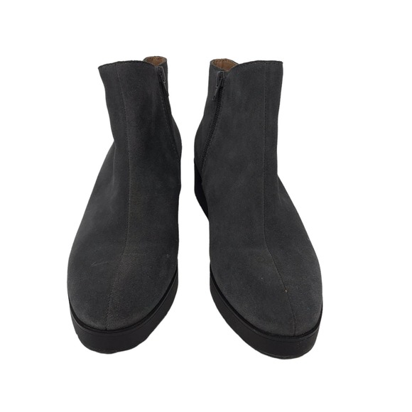 Lucky Brand Karmeya Suede Leather Grey Platform Waterproof Ankle Bootie … - Picture 3 of 10